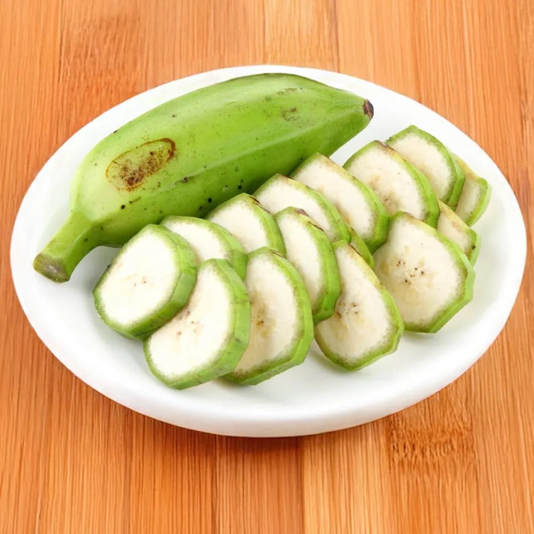 Fresh sliced raw banana by Mommy's Fresh - ready to cook