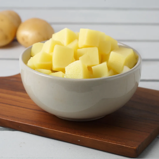 Fresh diced potatoes by Mommy's Fresh - ready to cook