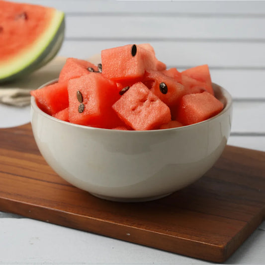 Fresh diced watermelon by Mommy's Fresh - ready to eat