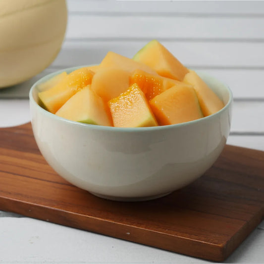 Fresh diced musk melon by Mommy's Fresh - ready to eat