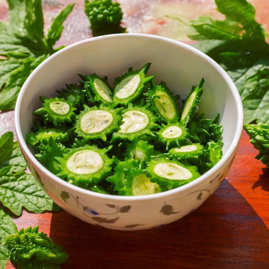 Mommy's Fresh makes healthy eating simple with fresh cut fruits and vegetables like our sliced bitter gourd, ready to add a nutritious twist to your meals. Freshly prepared, ready to cook sliced bitter gourd Free Home Delivery only in Mommy's Fresh