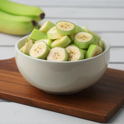 Fresh sliced raw banana by Mommy's Fresh - ready to cook
